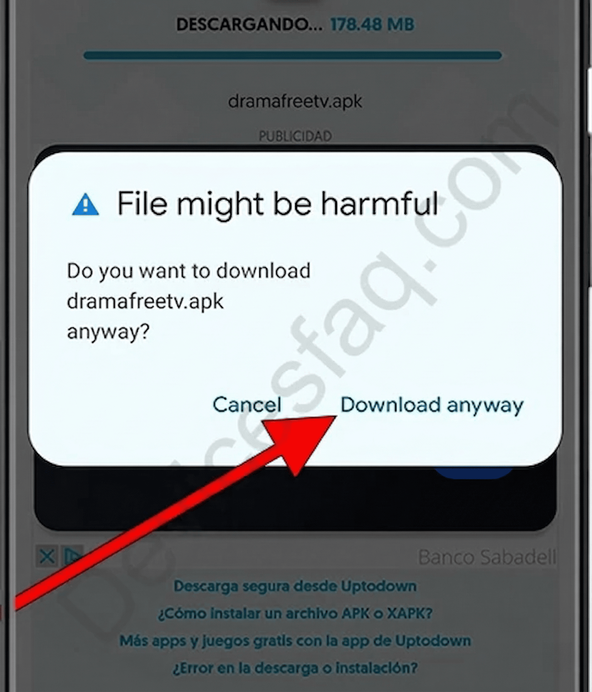 APK download confirmation