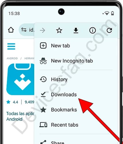 Open downloads on Android